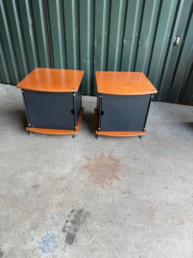 Vintage Auping Nachtkastjes - Hout & Metaal - Set/2, Ophalen