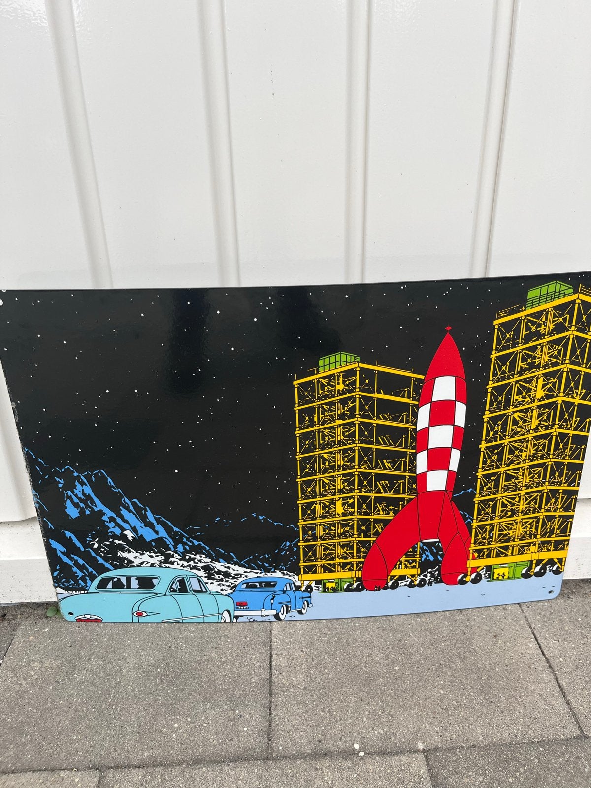 Kuifje Raket Plaat - Limited Edition 13/500, Ophalen of Verzenden