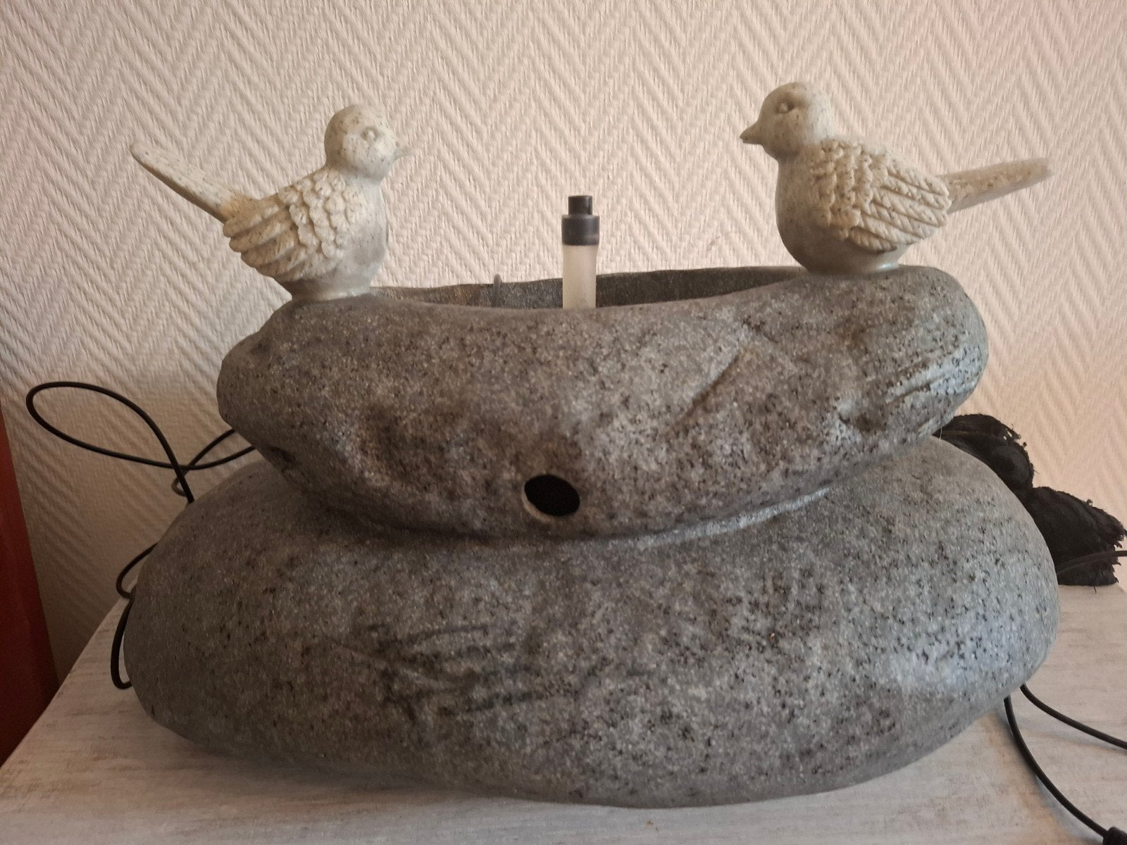 Fontein: birds on rock + led van Velda, Ophalen of Verzenden, Nieuw, Kunststof, Fontein