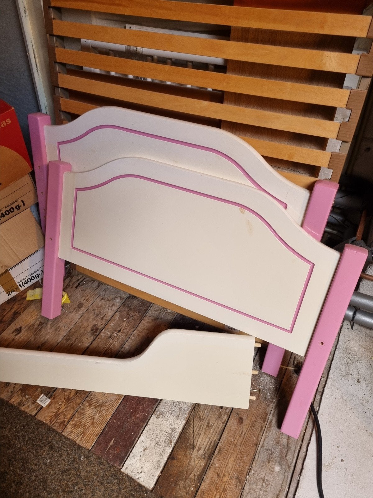 eenpersoons bed, Ophalen, 85 tot 100 cm, Zo goed als nieuw, Lattenbodem