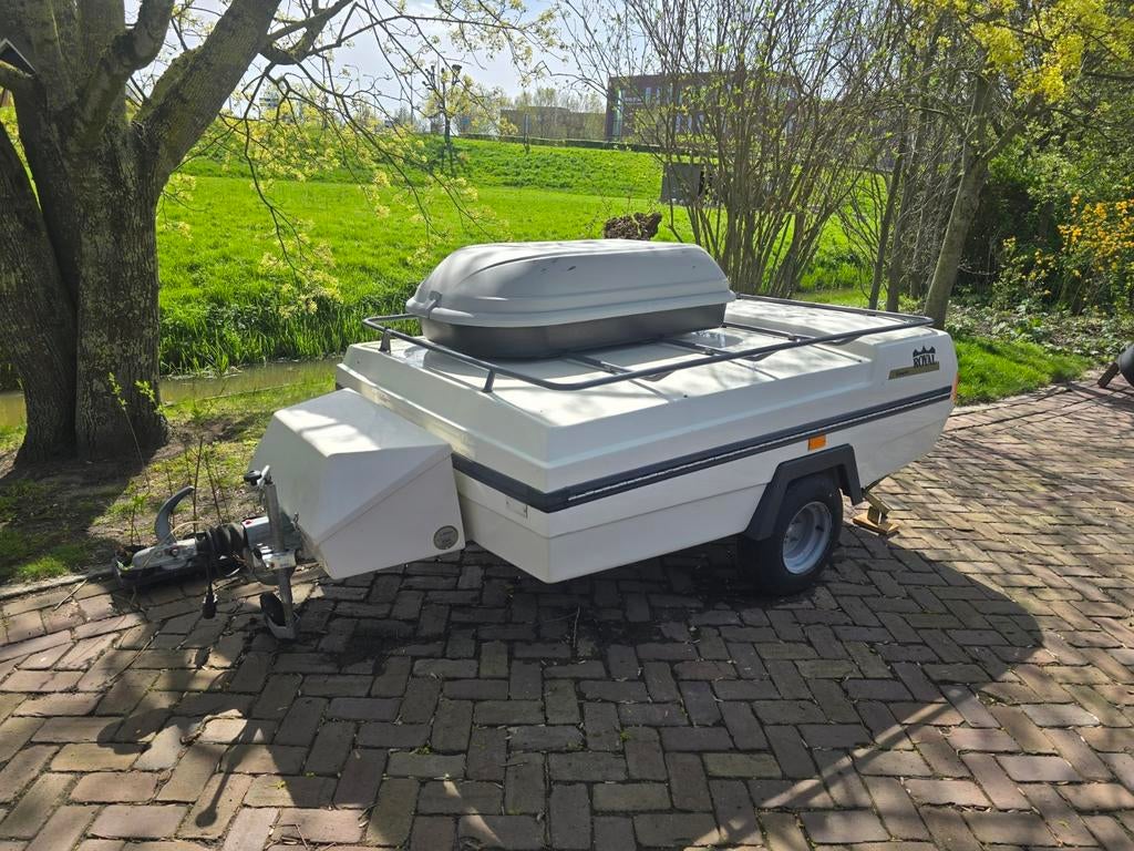 Vouwwagen 4 personen snel op te zetten, Caravans en Kamperen, Ophalen