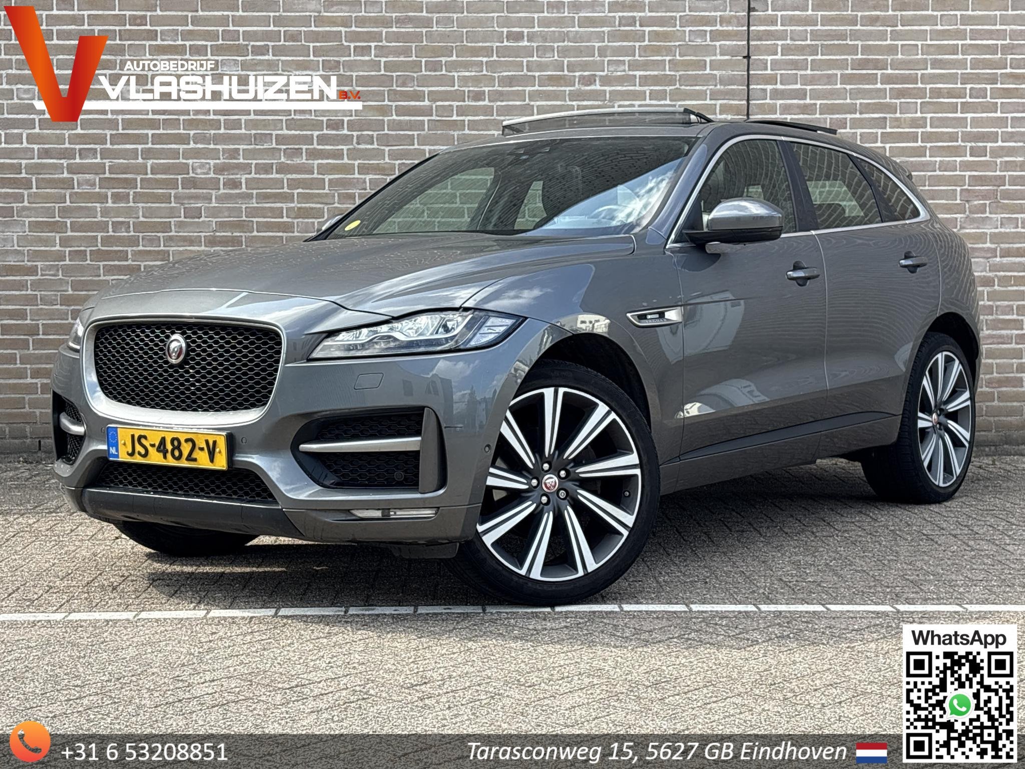 Jaguar F-PACE 3.0 S AWD 30d | Pano | Leder | Meridian | Memo, Auto's, Jaguar, Automaat, Gebruikt, Euro 6, 2993 cc