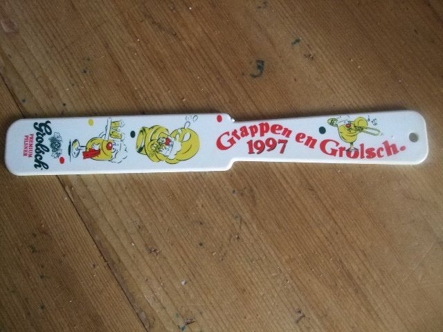 Grolsch spatel 1997 / afschuimer Grappen en Golsch, Verzamelen, Ophalen of Verzenden, Nieuw, Overige typen, Grolsch