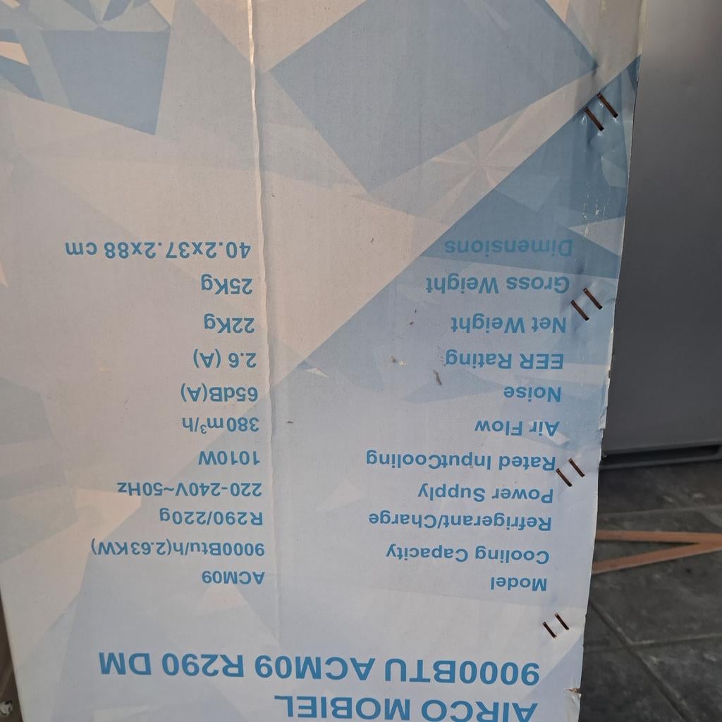 Airco Mobiel 9000 BTU ACM09 R290 DWM Diamant, Minder dan 60 m³, Nieuw, Ophalen of Verzenden, Koelen en Ontvochtigen