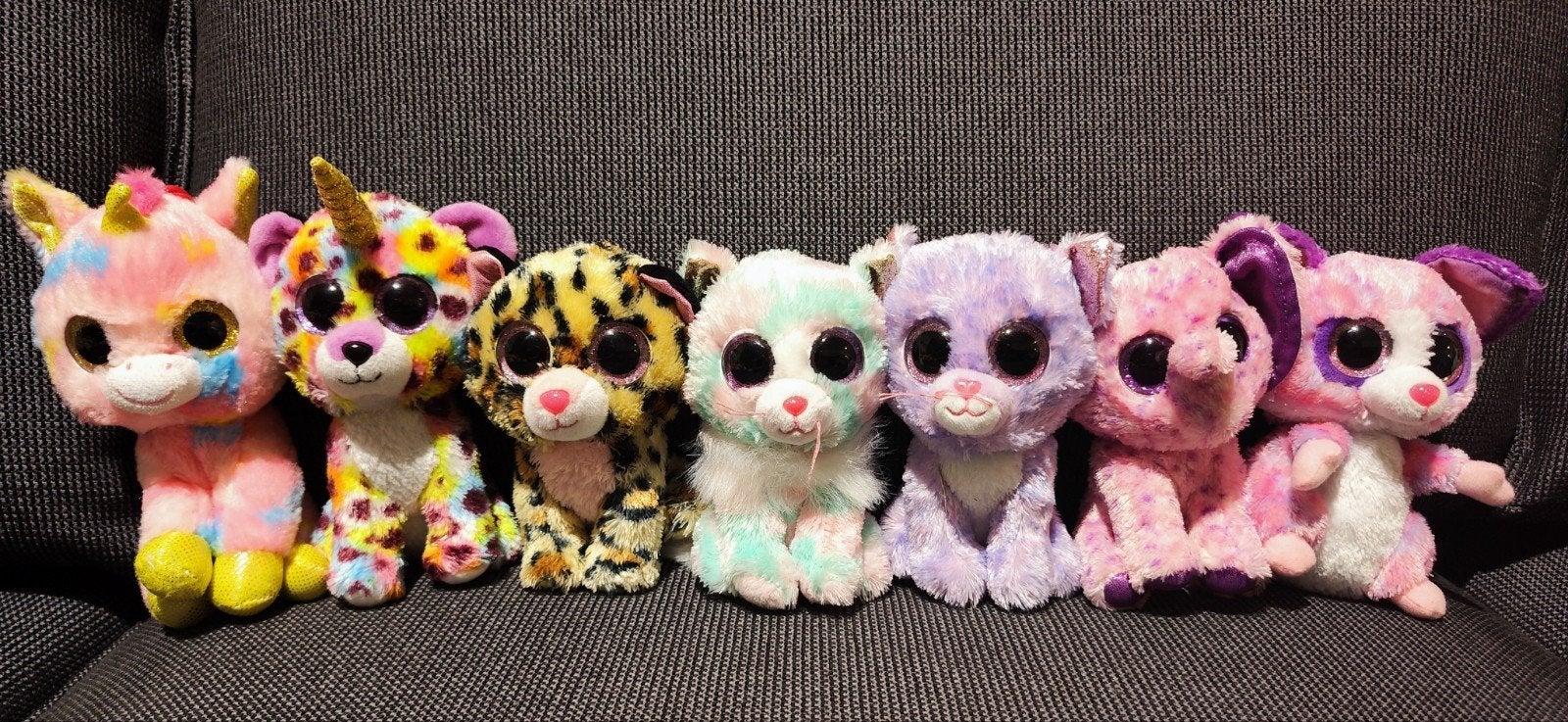 Set van 7 TY Beanie Boo's knuffels - Diverse dieren, Kinderen en Baby's, Speelgoed | Knuffels en Pluche, Eenhoorn, Ophalen of Verzenden