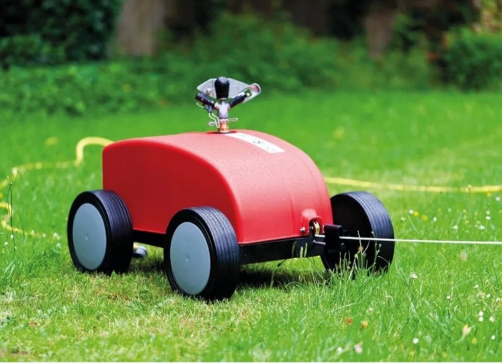 Perrot regenwagen / beregeningshaspel, Ophalen of Verzenden, Zo goed als nieuw, Cirkelsproeier