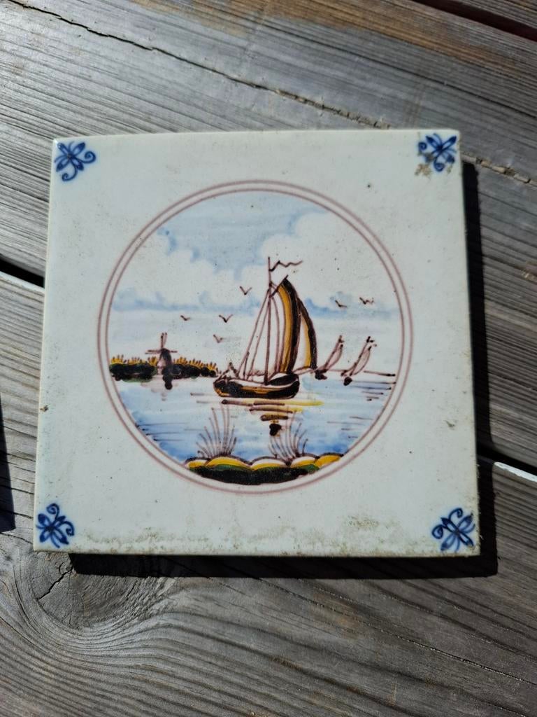 Set van 2 Harlingen Holland Delfts Blauw Tegels, Ophalen of Verzenden