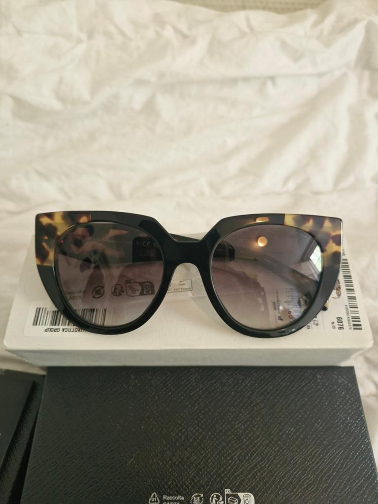 PRADA.  PR14WS TORTOISE GRIJS  NIEW, Ophalen, Nieuw, Zwart, Prada