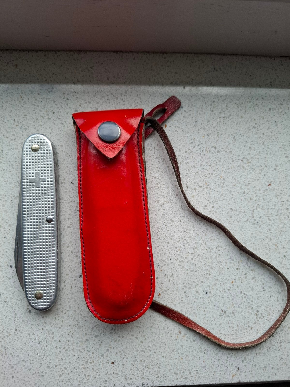 Victorinox Alox Old Cross mes zakmes, Caravans en Kamperen, Kampeergereedschap, Ophalen of Verzenden, Zo goed als nieuw