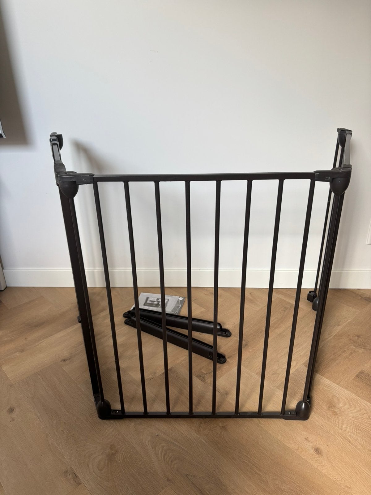 Noma Modular 3-Panelen Hek Zwart, Ophalen, Zo goed als nieuw, Metaal of IJzer, 115 cm of meer