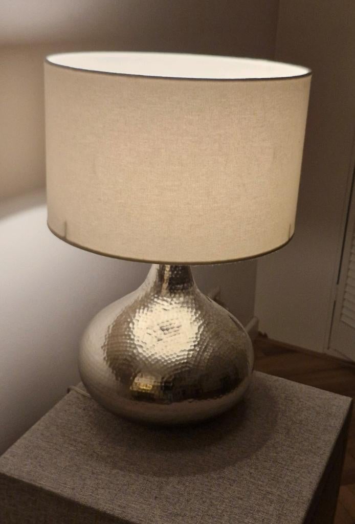 Twee Zara Home tafellampen, Huis en Inrichting, Lampen | Tafellampen, Ophalen of Verzenden, Zo goed als nieuw, Stof, Minder dan 50 cm