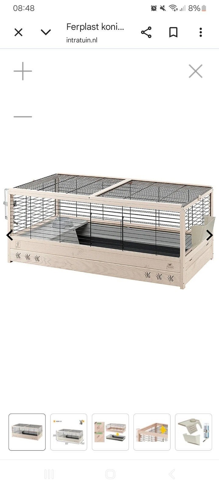 ferplast arena 120 als nieuw!, Minder dan 60 cm, Kooi, 110 cm of meer, Nieuw