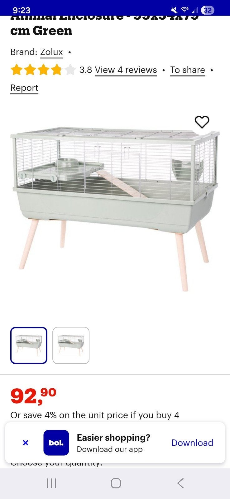 Zolux neo life, Dieren en Toebehoren, Minder dan 60 cm, Kooi, Nieuw, Ophalen of Verzenden