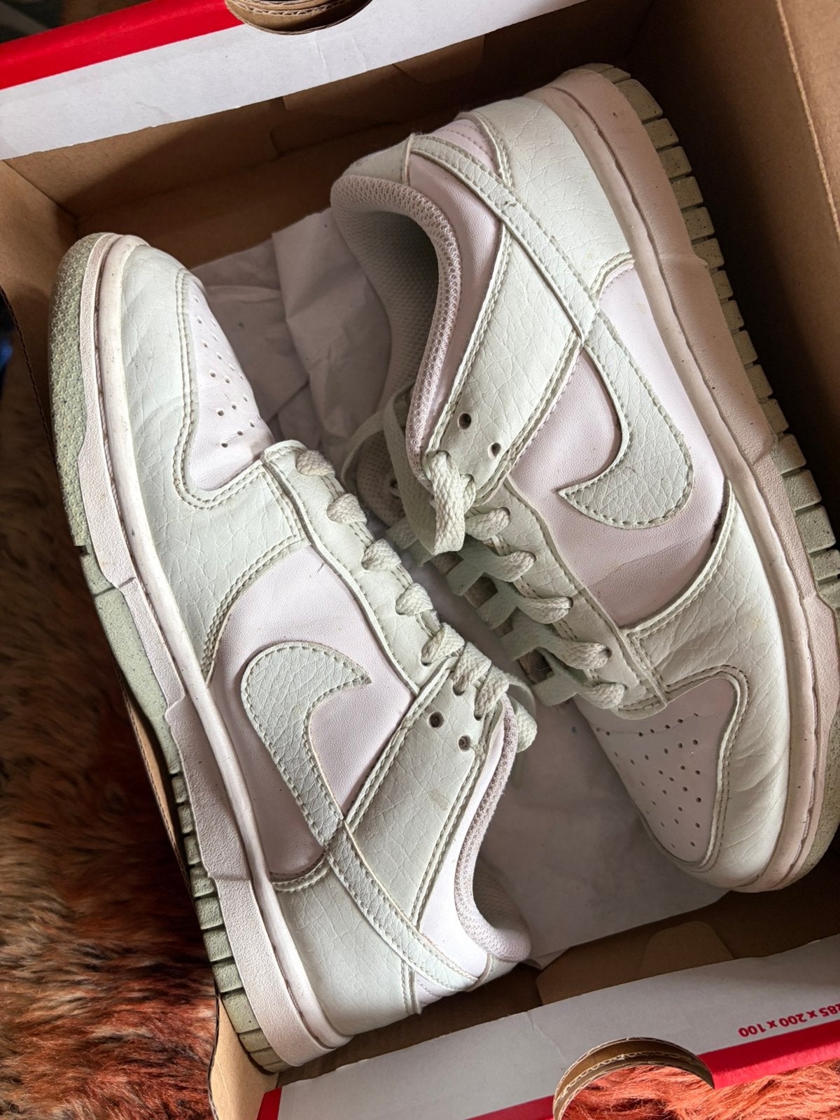 Nike Dunk Low Mint Wit - 36,5 - staat 8,5/10, Ophalen of Verzenden, Zo goed als nieuw, Wit, Sneakers of Gympen