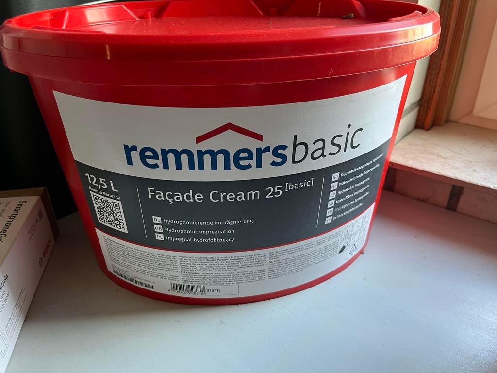 Remmers Basic Façade Cream 25 - 12,5L, Overige kleuren, Nieuw, Beits, Ophalen of Verzenden