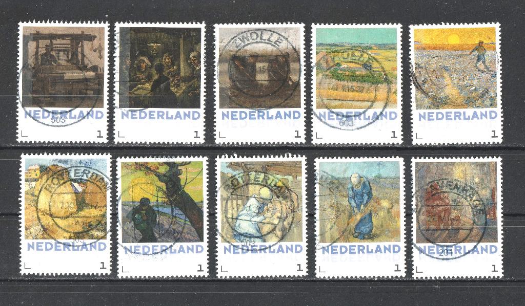 20 B --mooie serie Vincent van Gogh 2015 Boerenleven, Verzenden, Na 1940, Gestempeld