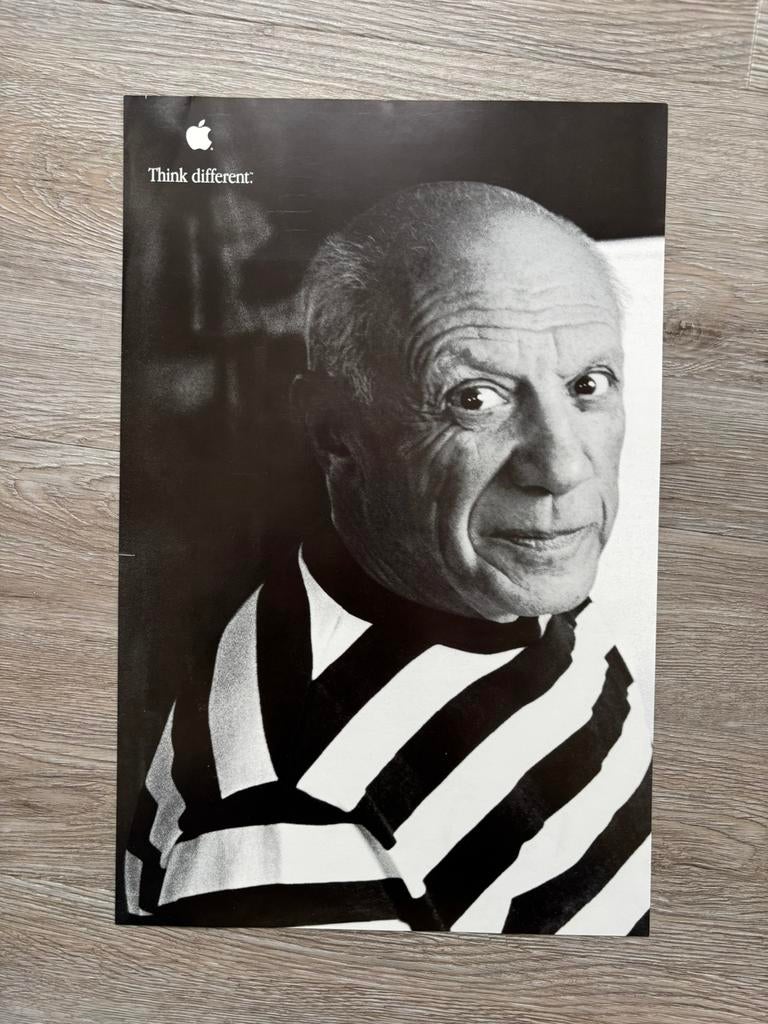 Apple "Think Different" Poster - Pablo Picasso (28x43cm), Verzenden, Zo goed als nieuw, Film en Tv