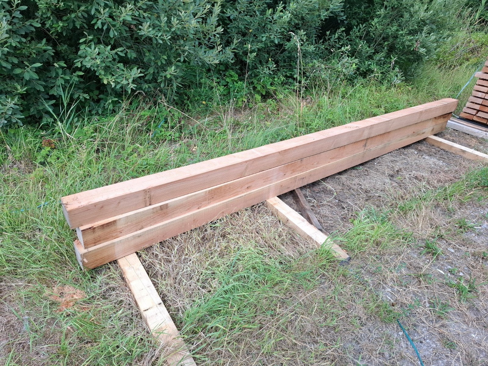 3 x Douglas paal 12x12x400 cm bezorgen mogelijk, Ophalen, Nieuw, 250 cm of meer, Balken