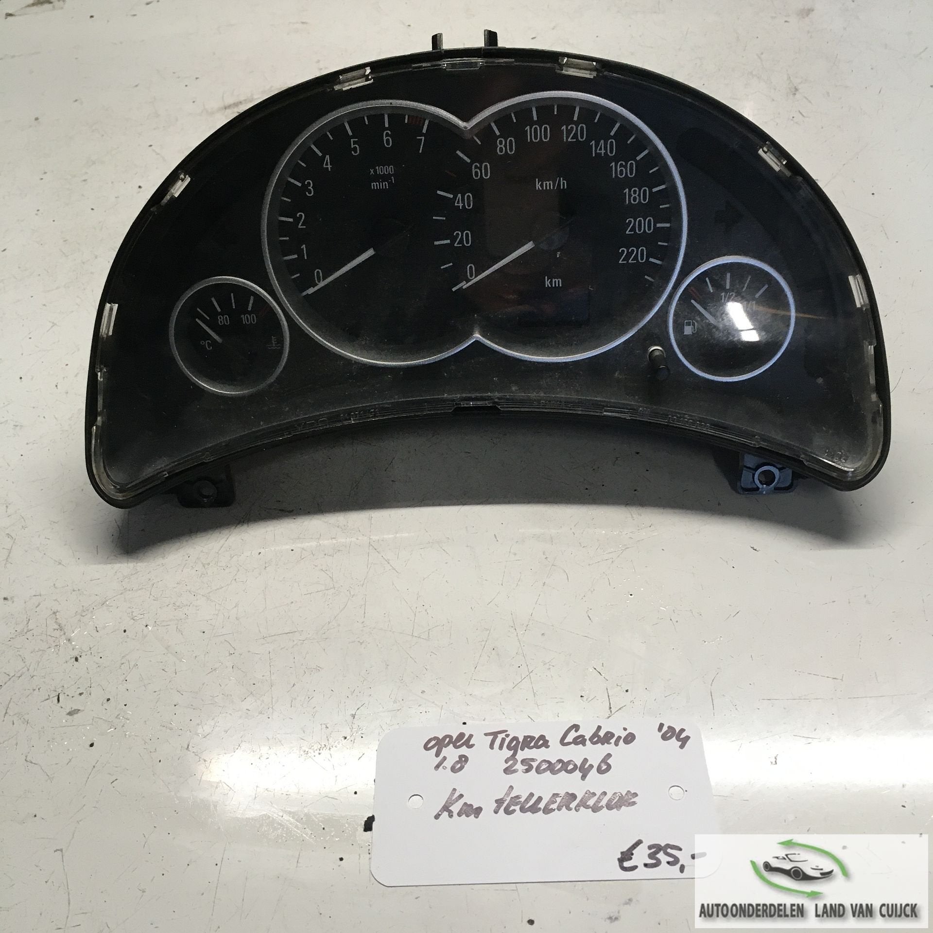 Opel Tigra Cabrio 1.8 B 2004 2500046   Km Tellerklok    1317, Gebruikt, -, -, Ophalen of Verzenden