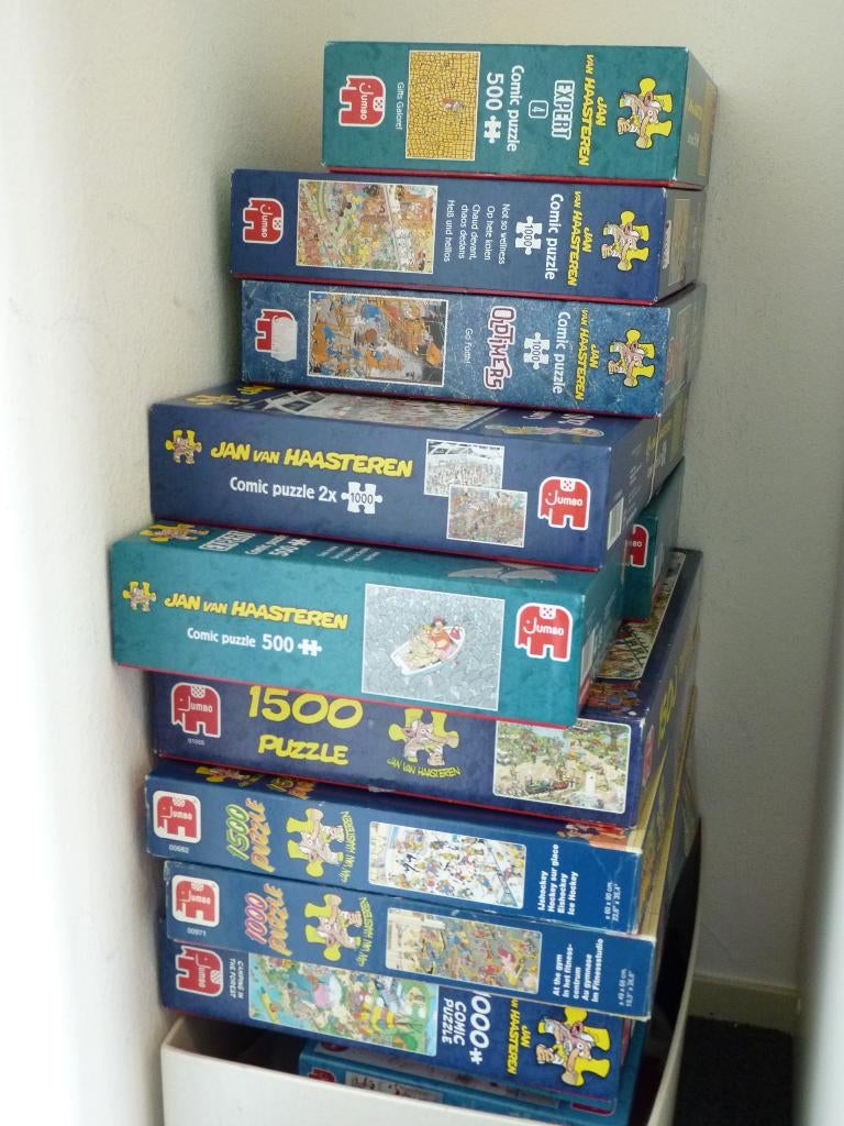 13 van Haasteren puzzels van 500, 1000 en 1500 stuks, Ophalen of Verzenden, 500 t/m 1500 stukjes, Zo goed als nieuw, Legpuzzel