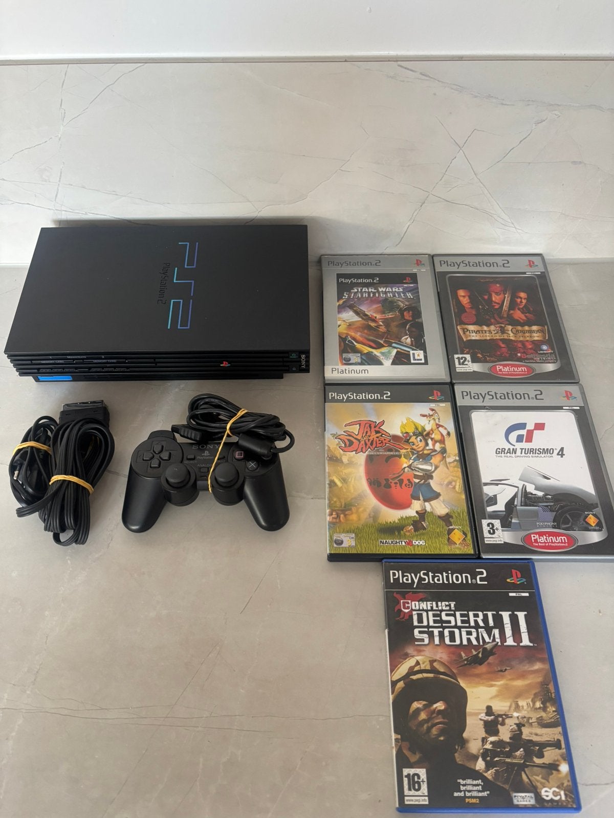 PlayStation 2, Spelcomputers en Games, Spelcomputers | Sony PlayStation 2, Ophalen of Verzenden, Met 1 controller, Gebruikt, Met games