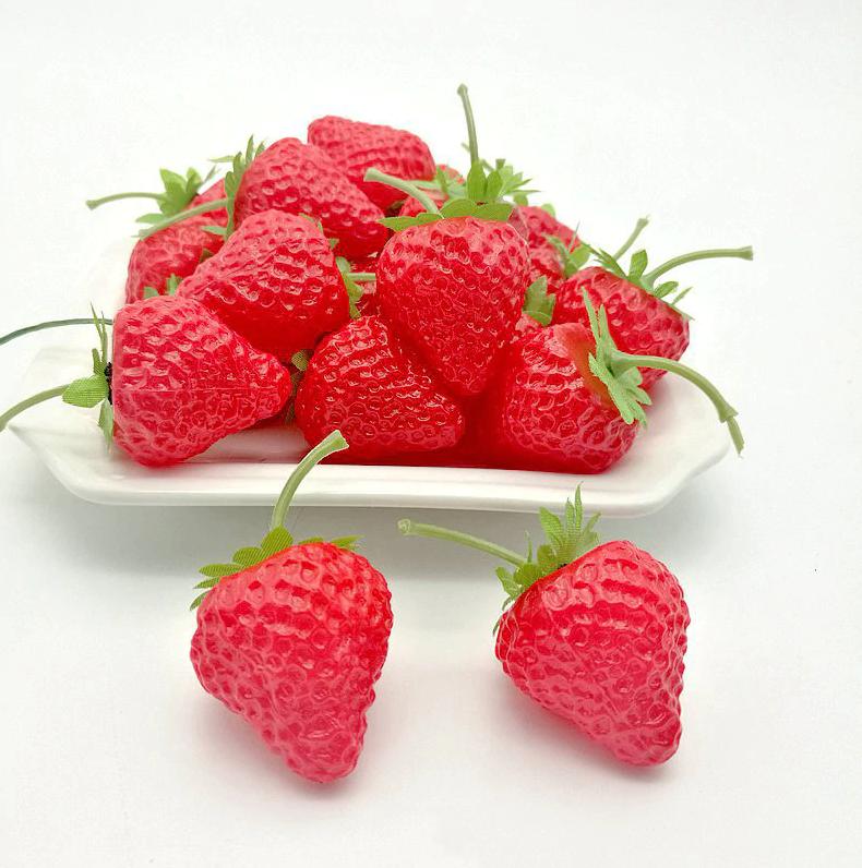 20 Kunst Aardbeien / Aardbei Fruit Nep Sier Decoratie, Verzenden, Nieuw