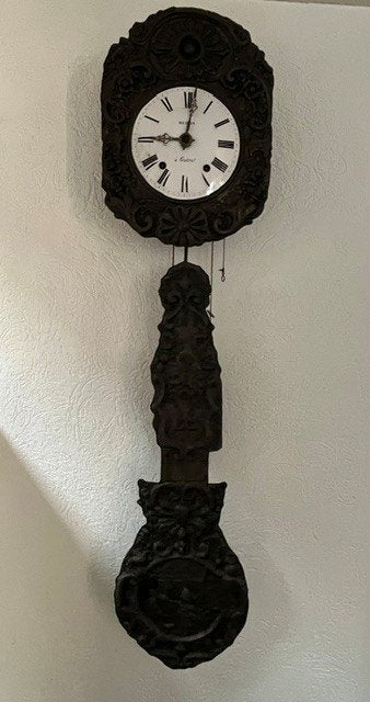 Duron a Gueret (Comtoise) klok, in slinger bewegende jongen., Antiek en Kunst, Ophalen