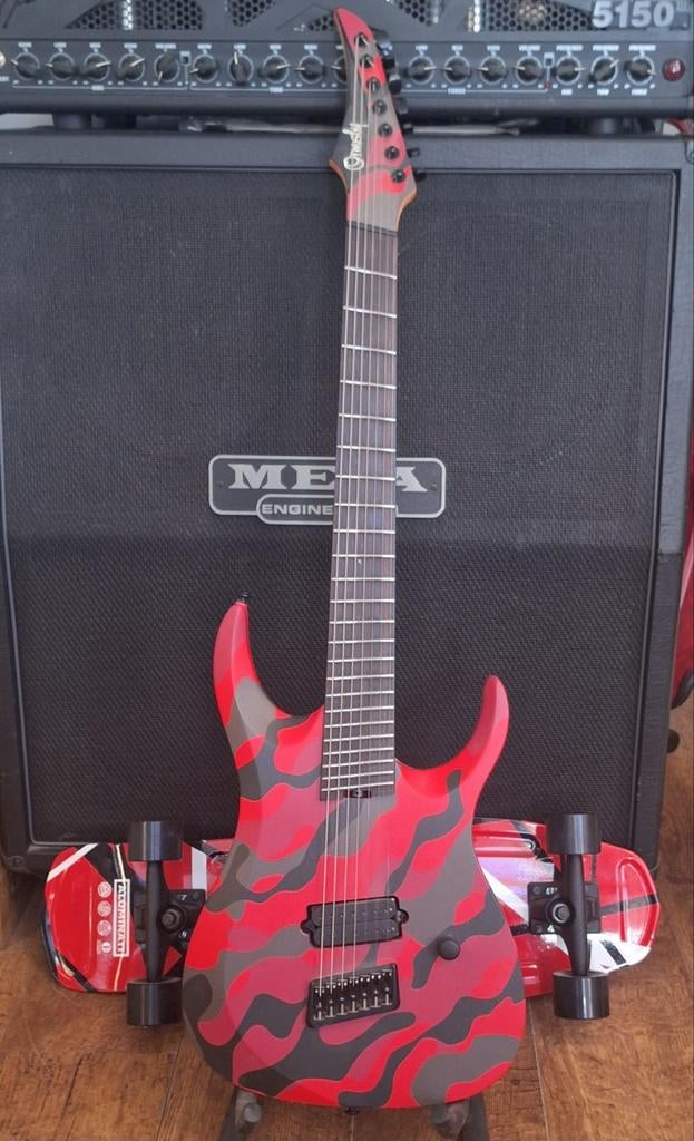 Ormsby Dino Cazares DC GTR 7 Blood Camo, Ophalen, Zo goed als nieuw, Solid body, Overige merken