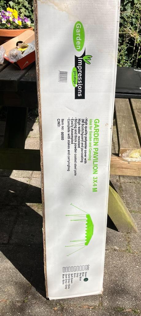 Tuintent/ partytent 3x4m groen, Tuin en Terras, Partytenten, Ophalen, Gebruikt, Minder dan 4 meter, Paviljoen