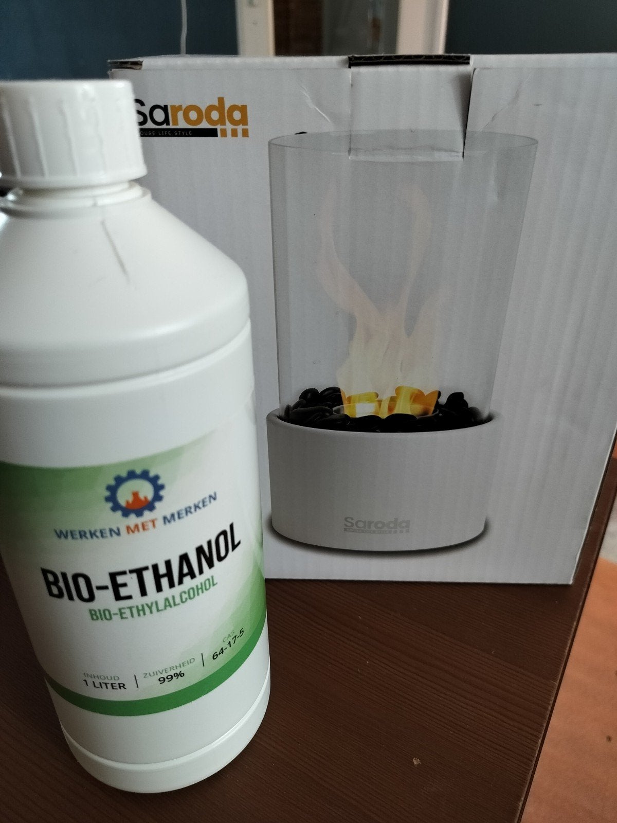 Saroda Tafelhaard met 1 liter Bio-Ethanol - Nieuw, Ophalen, Nieuw