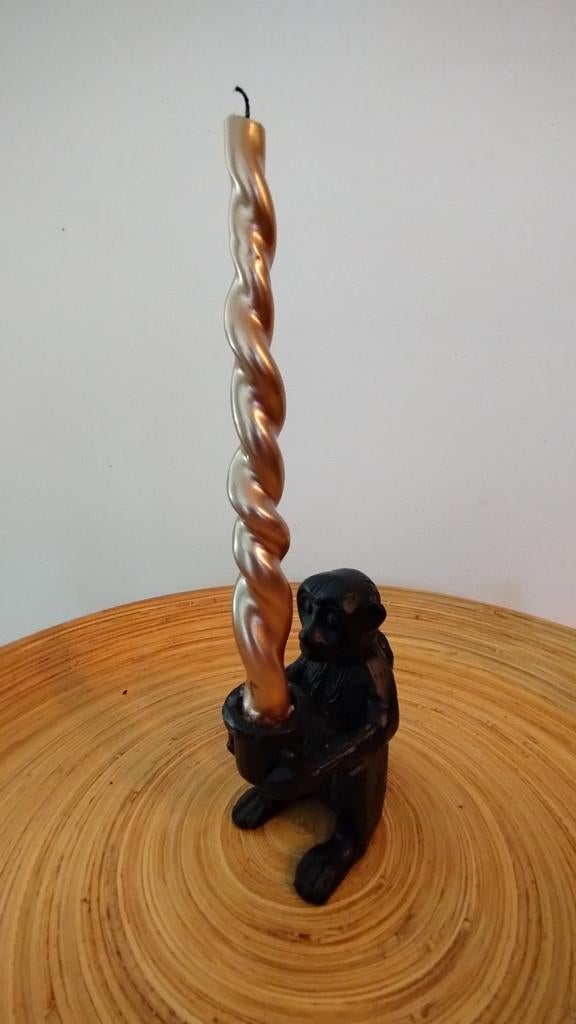 Aapje "Punch" kandelaar, Ophalen of Verzenden, Overige materialen, Minder dan 25 cm