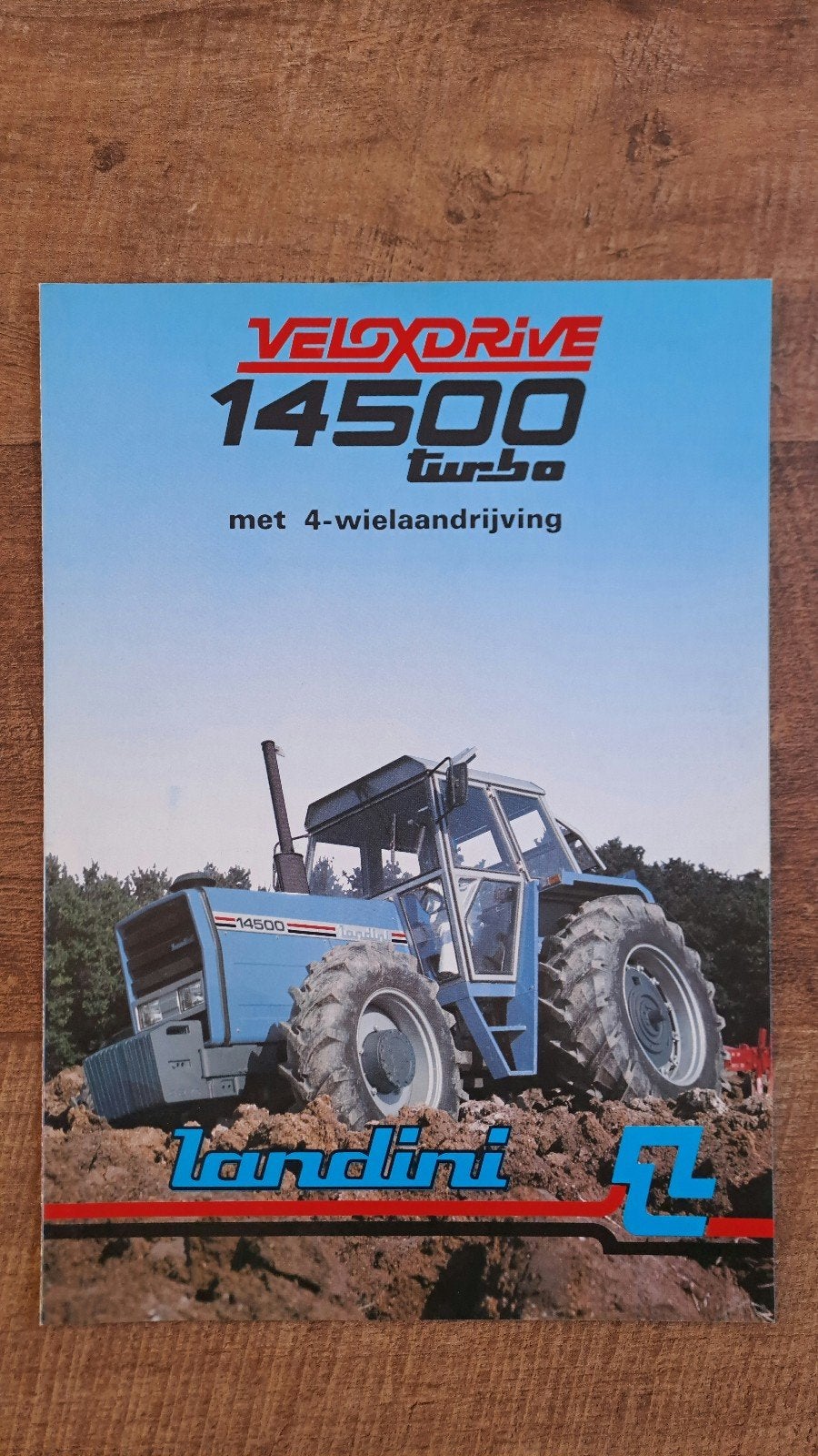 folder Landini 14500 turbo Veloxdrive tractor, trekker, Boeken, Catalogussen en Folders, Ophalen of Verzenden, Zo goed als nieuw