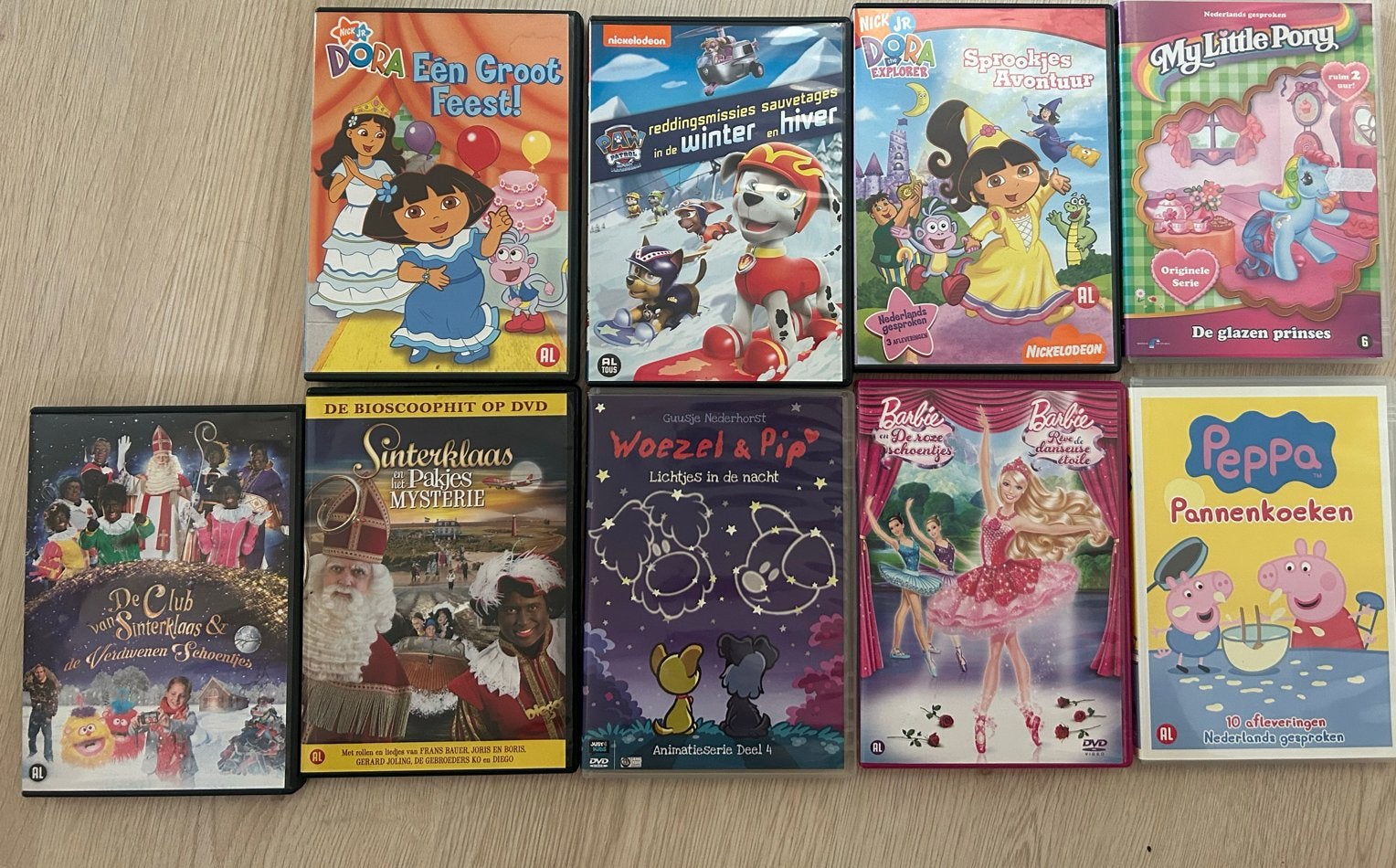 Diverse kinder DVD's: Peppa Pig, Dora, Barbie, Woezel & Pip, Cd's en Dvd's, Dvd's | Kinderen en Jeugd, Ophalen, Gebruikt, Alle leeftijden