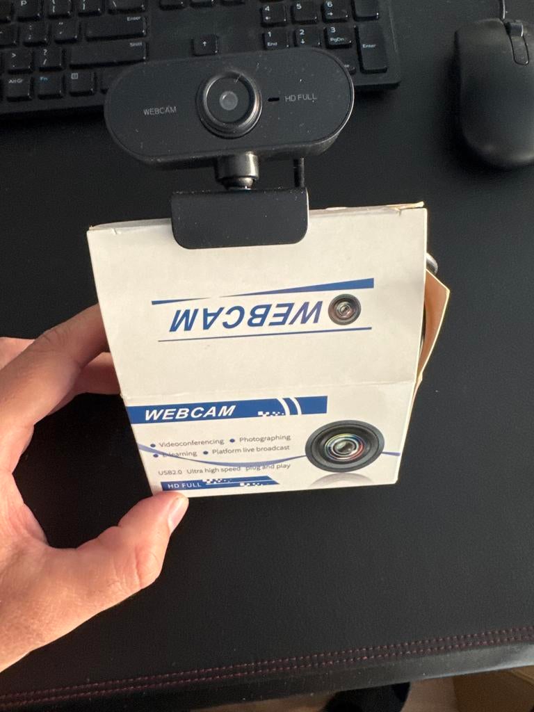 USB Webcam HD Full - Plug & Play, Nieuw, Ophalen of Verzenden, Windows, Monitorclip
