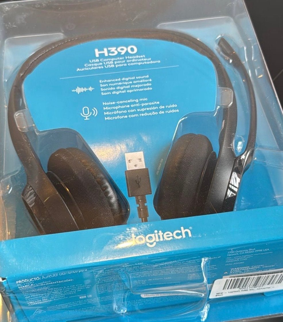 Logitech H390 USB Computer Headset - Nieuw in doos, Ophalen, Logitech, Nieuw, Over-ear
