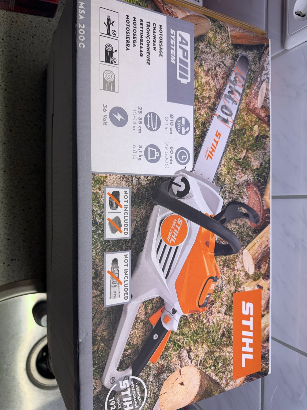 Stihl MSA 200 C Accu Kettingzaag - Nieuw in doos, 70 mm of meer, Kettingzaag, Nieuw, Ophalen of Verzenden