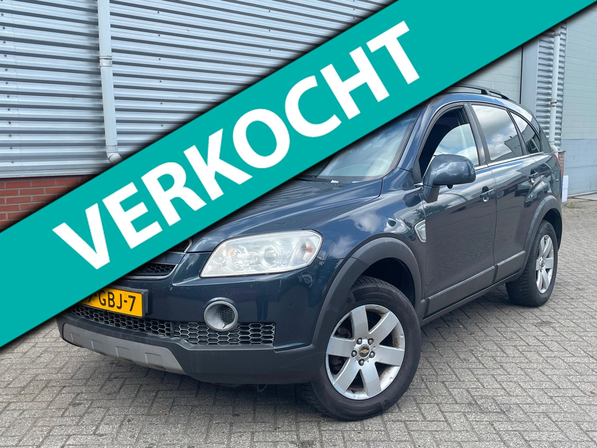 Chevrolet Captiva 2.4i 2WD 7 Zitter Navi Airco Trekhaak Came, Auto's, Chevrolet, Zwart, 4 cilinders, 7 stoelen, Bedrijf