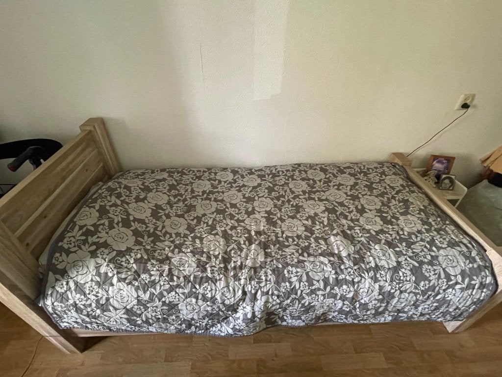 Eenpersoonsbed, Ophalen, 90 cm, Eenpersoons, Beige