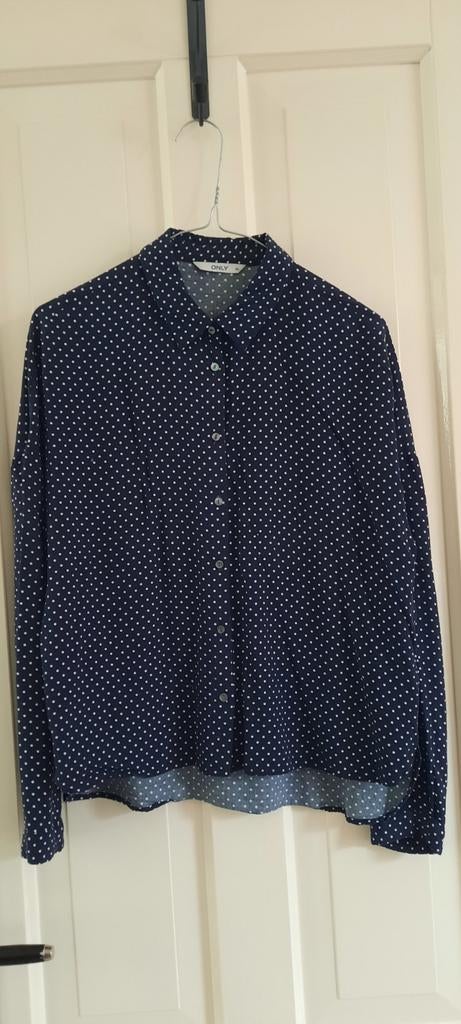 Zomer blouse maat S / blauw stippen., Kleding | Dames, Blouses en Tunieken, Maat 38/40 (M), Only, Blauw, Ophalen of Verzenden