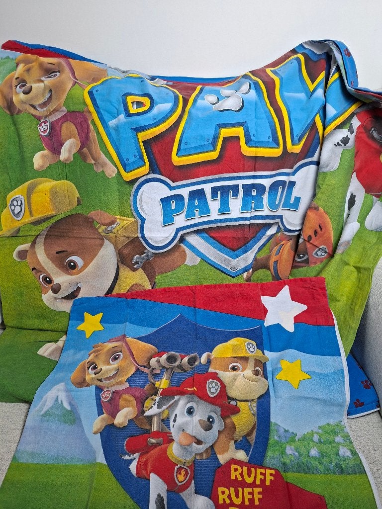 Paw Patrol Ruff Ruff Rescue katoenen dekbedovertrek 140x200, Gebruikt, Eenpersoons, Meerkleurig, Dekbedovertrek