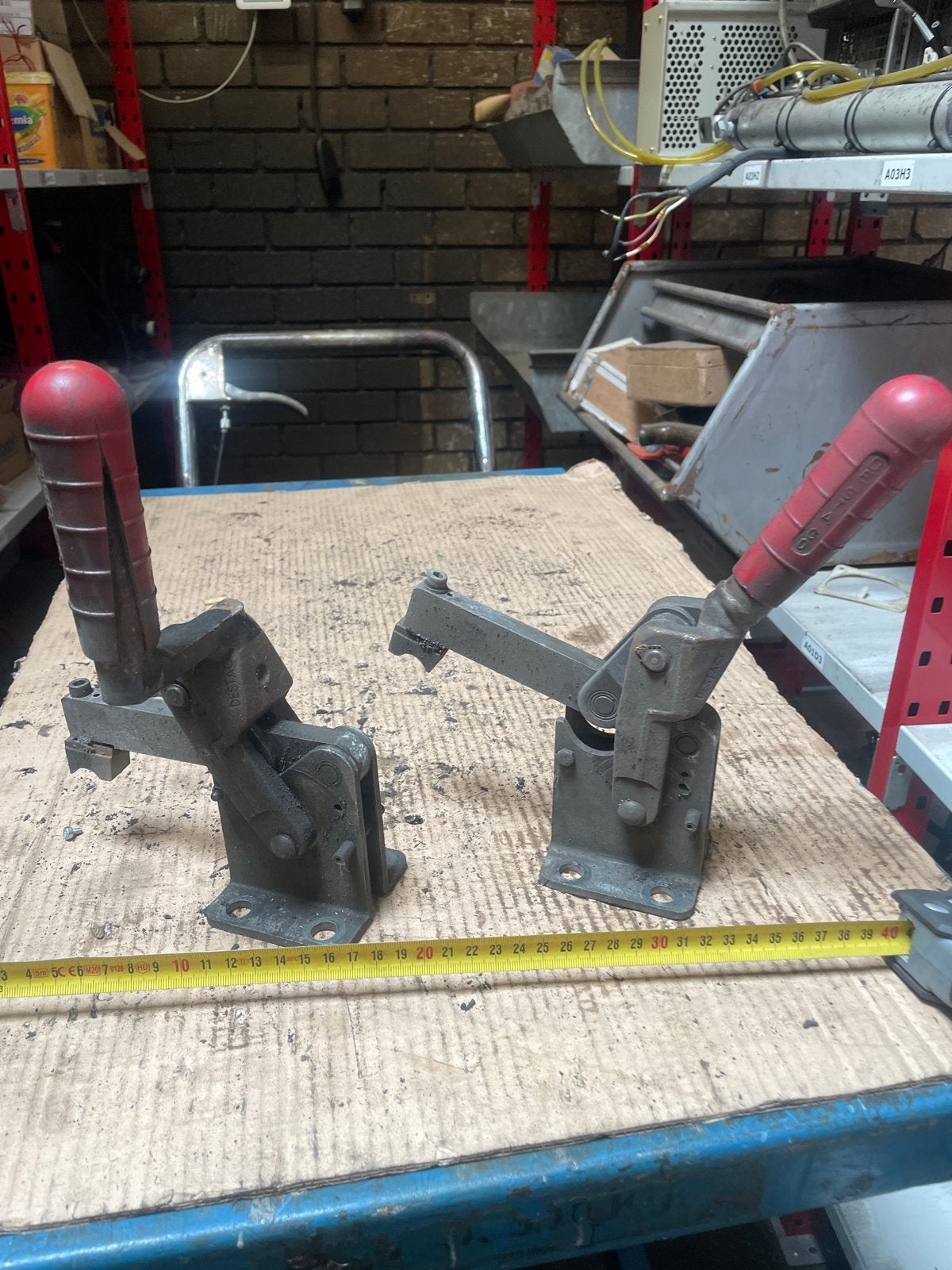 Set van 2 Gebruikte Spanklemmen - DE-STA-CO 215-L, Ophalen, Gebruikt