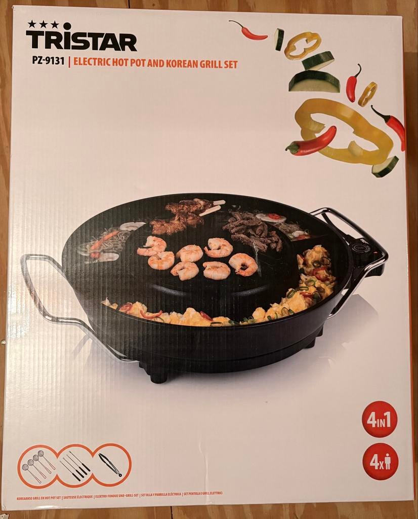 Tristar PZ-9131 Elektrische Hot Pot & Koreaanse Grill Set, Ophalen of Verzenden, Nieuw