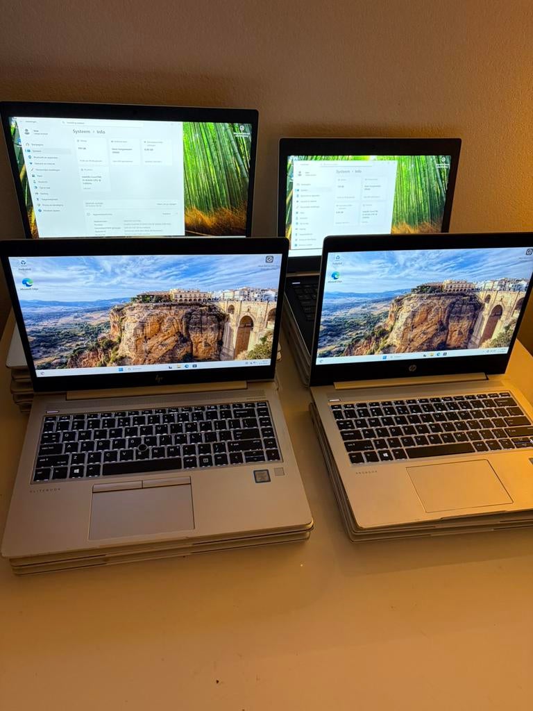 Partij 22x HP Laptops Core i5 8e generatie - 8GB - 256GB SSD, Computers en Software, Windows Laptops, Gebruikt, 14 inch, SSD, 3 tot 4 Ghz