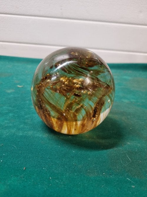 papier presse glas bol bruin golvend, Ophalen of Verzenden, 'T Olde Gre-j, Info@toldegrej.nl, Endepoelstraat 20f Didam