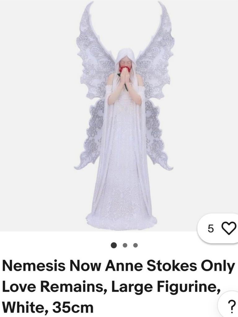 Anne Stokes Beeld 'Only Love Remains' - 35cm, Verzenden, Handgemaakt, 20 - 50 cm, Wit