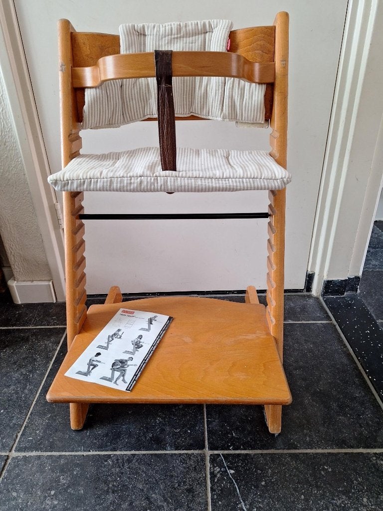 Originele Stokke Tripp trapp meegroeistoel kussens gordel, Ophalen, Gebruikt, Meegroeistoel, Gordel(s)