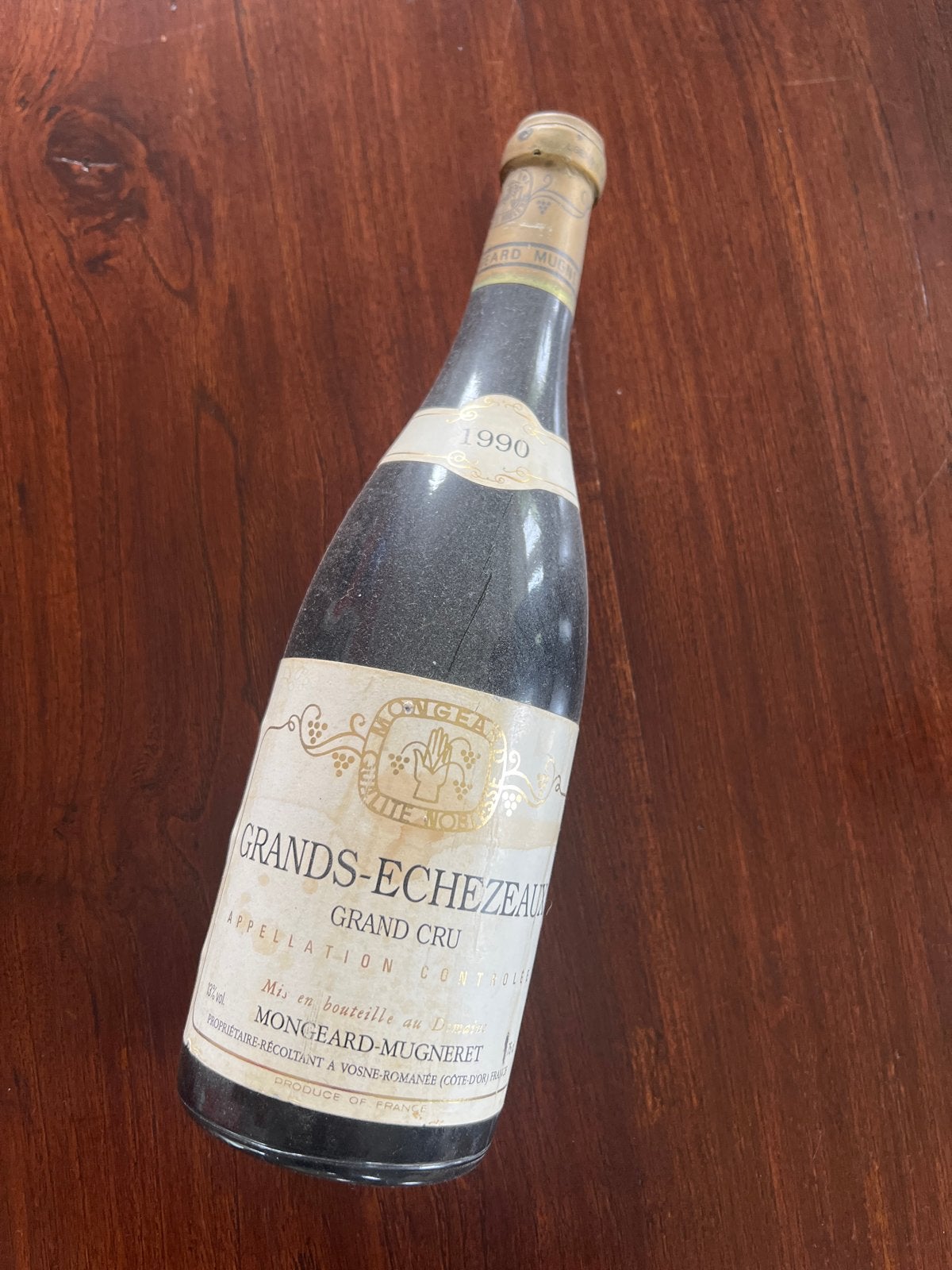 Grands-Echezeaux Grand Cru 1990 Mongeard-Mugneret, Verzamelen, Frankrijk, Nieuw, Ophalen of Verzenden, Rode wijn