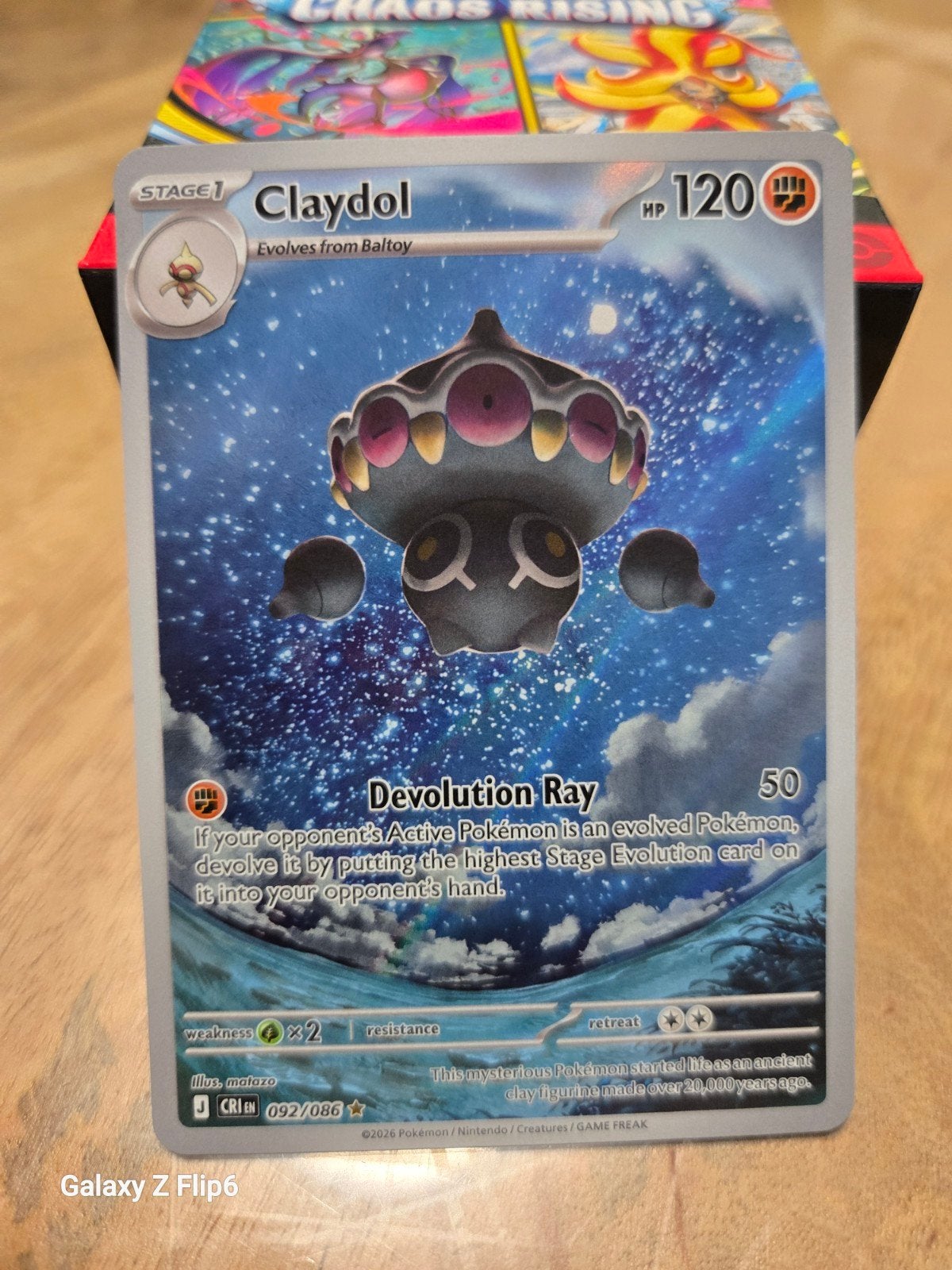 Claydol 092/086 CR10 Chaos Rising Pokemon Kaart, Ophalen of Verzenden, Zo goed als nieuw, Losse kaart