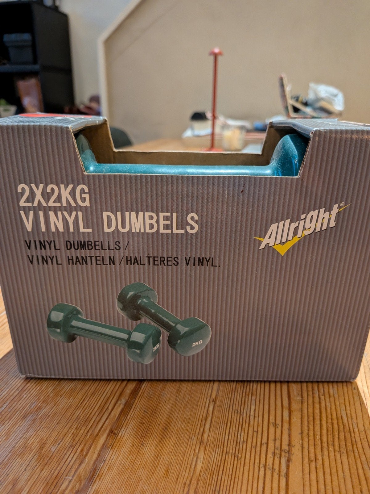 Allright Vinyl Dumbbells 2x2kg - Nieuw in doos, Ophalen, Nieuw, Rug, Dumbbell