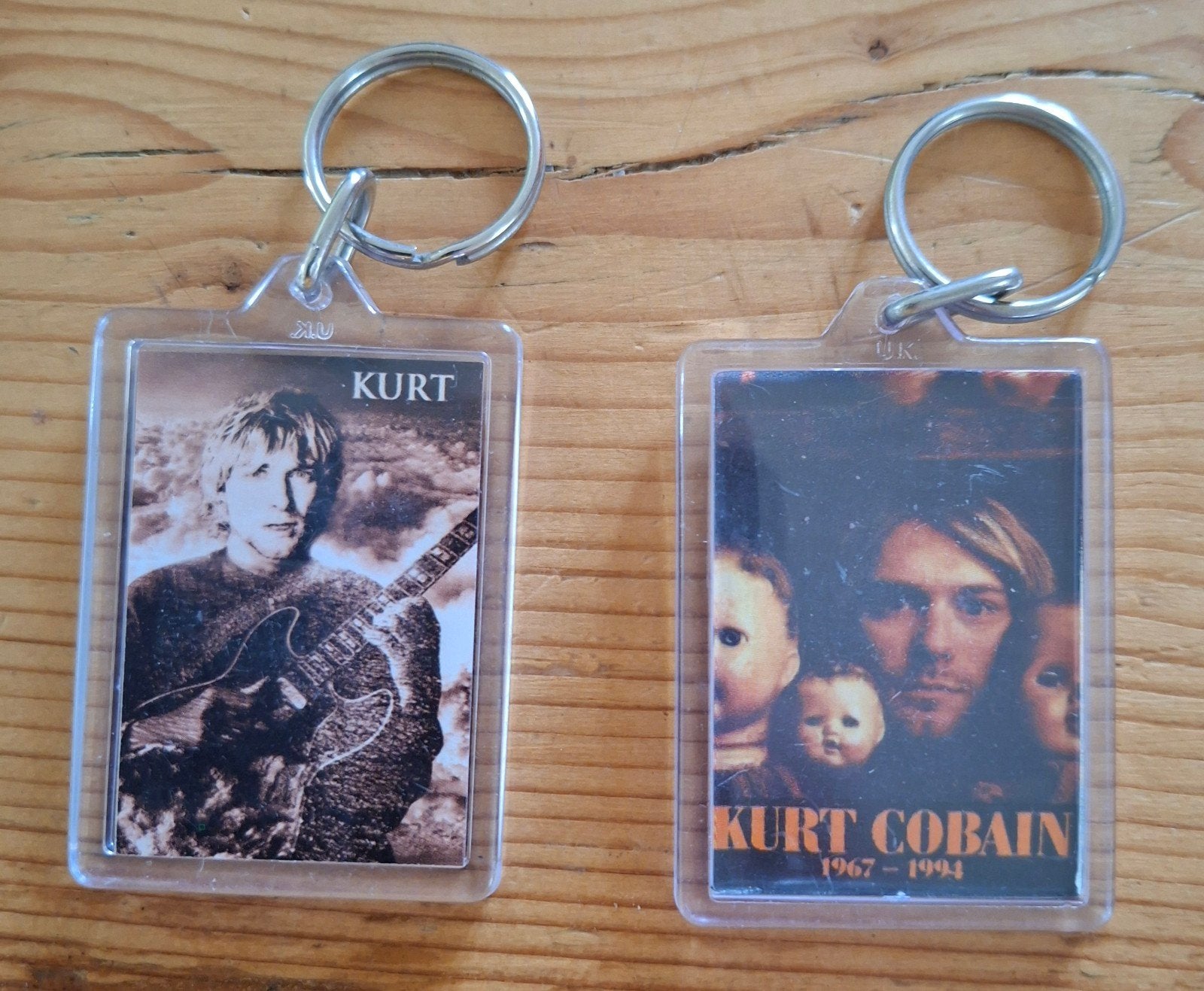 Muziek artiest sleutelhanger 2x Nirvana Kurt Cobain, Ophalen of Verzenden, Nieuw